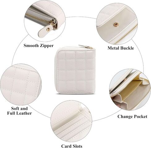 LJCZKA Small Wallet for Women Girls Bifold Quilted Leather Pocket Wallet Accordion Card Holder Wallet Compact Wallet (Black) in Saudi Arabia