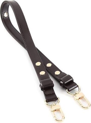 Xiazw Adjustable PU Leather Purse Handle Shoulder Crossbody Strap for Handbag Bucket Bag (Black - Gold) in Kuwait