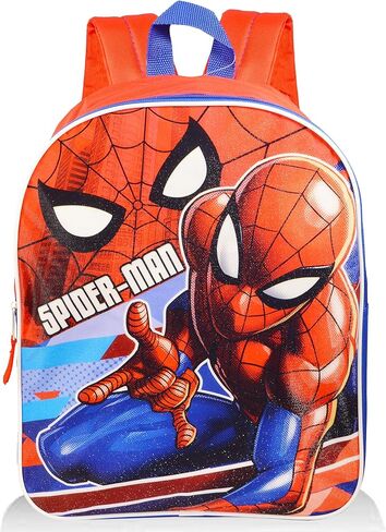 Spiderman School Bag Backpack for Kids - 4 Pc Bundle With 16" Marvel Spiderman Travel Backpack for Boys Girls, Water Bottle, Stickers, And More (Spiderman School Supplies) in Kuwait