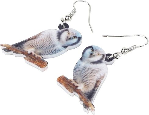 BONSNY Drop Dangle Cute Fun Brown Owl Earrings Bird Jewelry For Women Girls Kids Gift Charms in Saudi Arabia