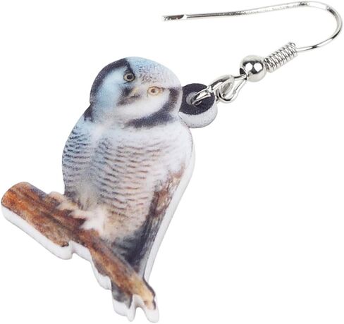 BONSNY Drop Dangle Cute Fun Brown Owl Earrings Bird Jewelry For Women Girls Kids Gift Charms in Saudi Arabia