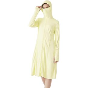 OHYOGA Womens UPF 50+ Sun Protection Hoodie Long Sleeve Shirt Dress for Fishing Hiking Outdoor Beach in Kuwait