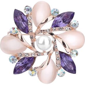 Yolev Rose Flower Brooch Pins Fabric Handmade Rose Floral Flower Brooches for Fashion Women Men Clothing Dresses Decoration Accessories in Saudi Arabia