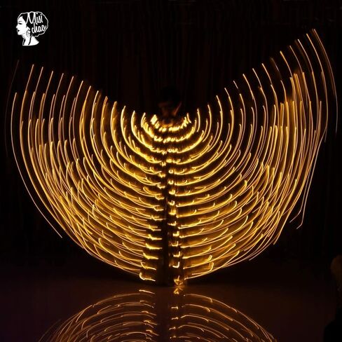 MISI CHAO LED للرقص الشرقي تضيء جناح Isis Glow Angel Dancing Wings Party Club Wear in Kuwait