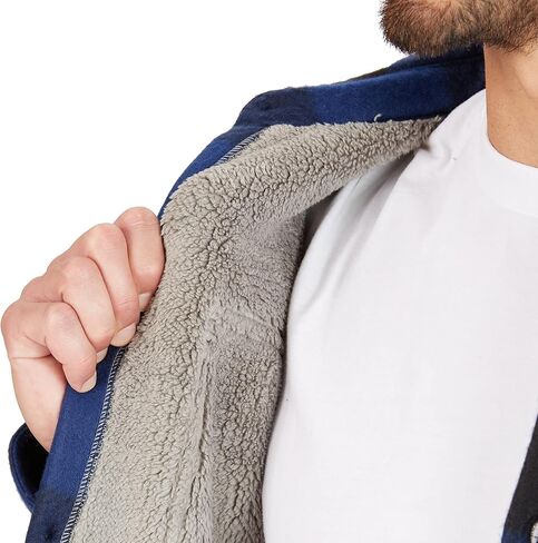 Smith's Workwear Men's Sherpa-Lined Plaid Fleece Shirt Jacket in Saudi Arabia