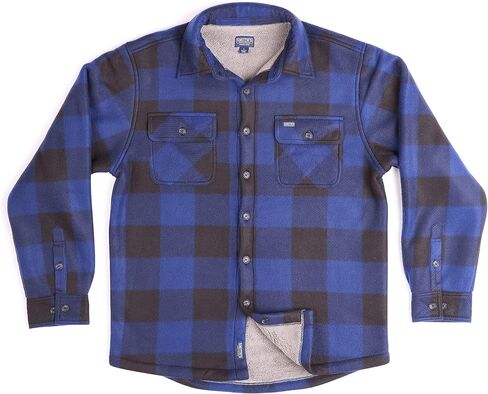 Smith's Workwear Men's Sherpa-Lined Plaid Fleece Shirt Jacket in Saudi Arabia