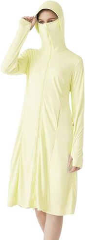 OHYOGA Womens UPF 50+ Sun Protection Hoodie Long Sleeve Shirt Dress for Fishing Hiking Outdoor Beach in Kuwait
