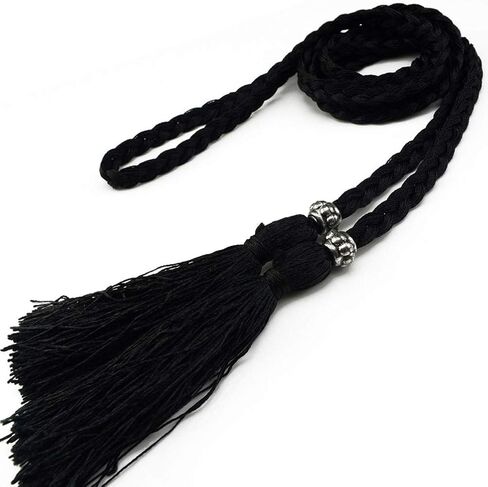 MoYoTo® Women's Fashion Bowknot Thin Braided Belt for Dress with Tassel (Multicolor) in Saudi Arabia