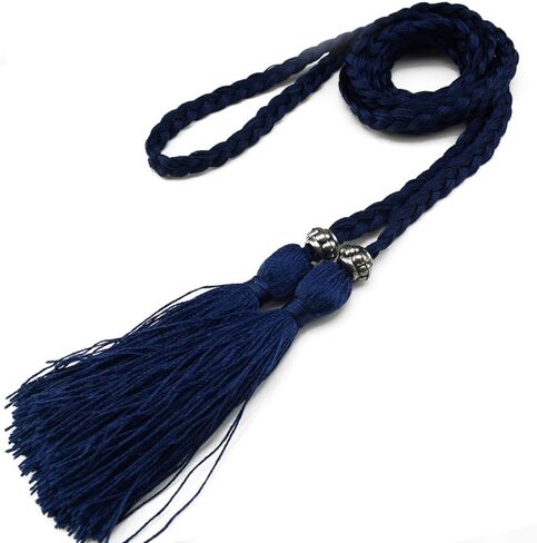 MoYoTo® Women's Fashion Bowknot Thin Braided Belt for Dress with Tassel (Multicolor) in Saudi Arabia