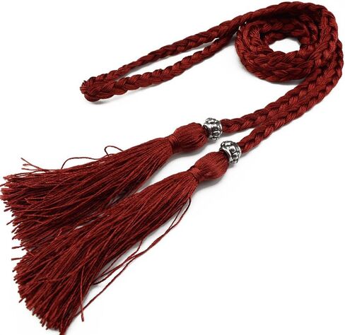 MoYoTo® Women's Fashion Bowknot Thin Braided Belt for Dress with Tassel (Multicolor) in Saudi Arabia