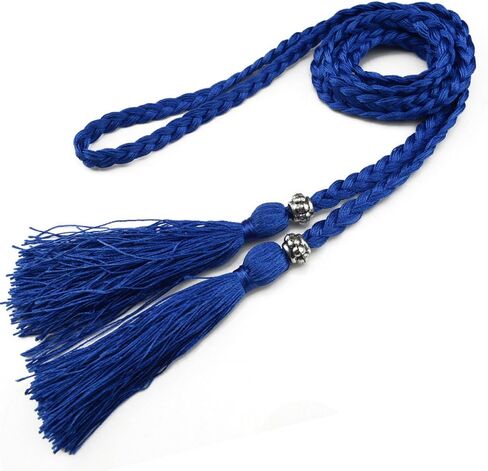 MoYoTo® Women's Fashion Bowknot Thin Braided Belt for Dress with Tassel (Multicolor) in Saudi Arabia