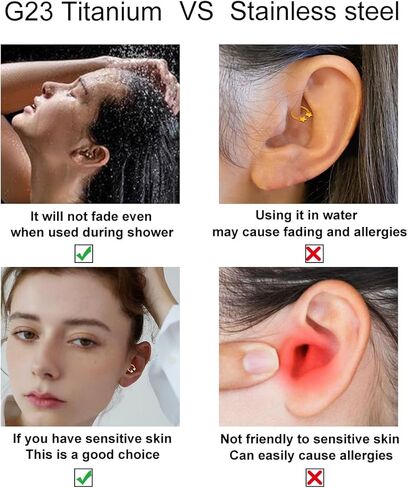 LOAYHOAY 2Pcs 16G Titanium Septum Rings for Women Men Horseshoe Septum Nose Rings Hoop Star Heart Septum Piercing Jewelry in Kuwait