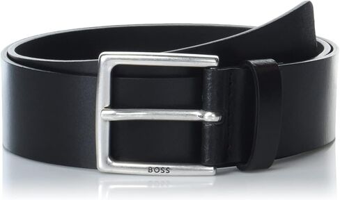 BOSS Men's Antique Effect Buckle Leather Belt in Saudi Arabia