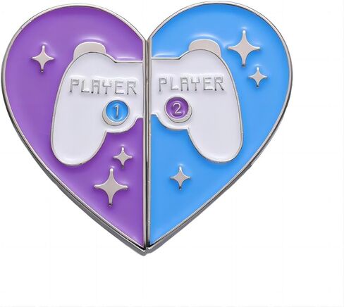 دبوس لطيف للأزواج على شكل لوحة ألعاب - دبوس مينا على شكل قلب مضحك - هدايا جمالية للأطفال والبنات والمراهقات والنساء والرجال in Kuwait