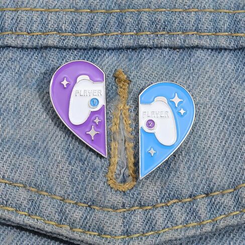 دبوس لطيف للأزواج على شكل لوحة ألعاب - دبوس مينا على شكل قلب مضحك - هدايا جمالية للأطفال والبنات والمراهقات والنساء والرجال in Kuwait