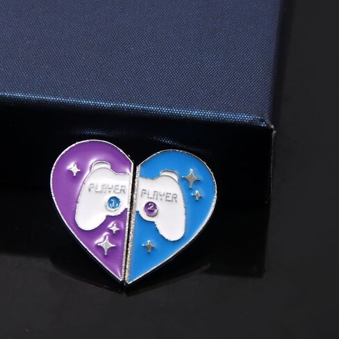 دبوس لطيف للأزواج على شكل لوحة ألعاب - دبوس مينا على شكل قلب مضحك - هدايا جمالية للأطفال والبنات والمراهقات والنساء والرجال in Kuwait