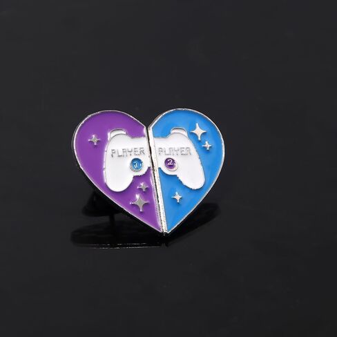 دبوس لطيف للأزواج على شكل لوحة ألعاب - دبوس مينا على شكل قلب مضحك - هدايا جمالية للأطفال والبنات والمراهقات والنساء والرجال in Kuwait