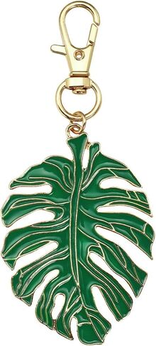 BESTOYARD Palm Leaf Keychain Metal Tropical Green Leaf Keychain Birthday Party Hawaiian Party Favor in Saudi Arabia