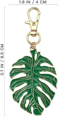 BESTOYARD Palm Leaf Keychain Metal Tropical Green Leaf Keychain Birthday Party Hawaiian Party Favor in Saudi Arabia