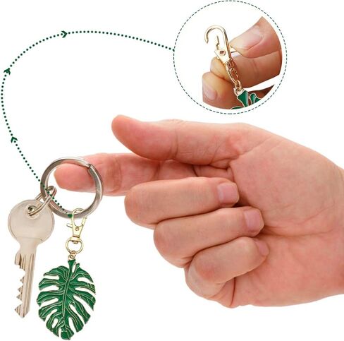 BESTOYARD Palm Leaf Keychain Metal Tropical Green Leaf Keychain Birthday Party Hawaiian Party Favor in Saudi Arabia