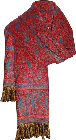 LUXURY YAK WOOL SHAWL FLORAL PAISLEY PREMIUM QUALITY MAROON BLUE COLOUR FASHION SCARF OVERSIZE Shawl YOGA Blanket stole unisex Travel Wrap Meditation Soft gift for her in Kuwait
