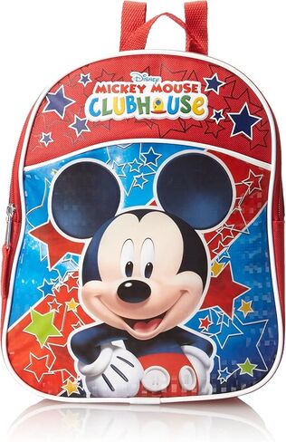 Fast Forward Mickey Mouse Mini Backpack with Lunch Box Set - 4 Pc Bundle with 11" Mickey Backpack, Mickey Mouse Lunch Bag, Stickers, More | Mickey Mouse Backpack for Toddler in Saudi Arabia