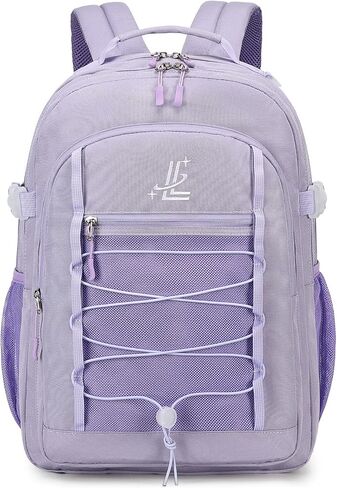 Lanola Basic Multi-Pocket Multipurpose Casual Backpack Water Resistant Bag for Business Travel Hiking Daypack - Dark Blue in Saudi Arabia