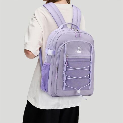 Lanola Basic Multi-Pocket Multipurpose Casual Backpack Water Resistant Bag for Business Travel Hiking Daypack - Dark Blue in Saudi Arabia