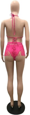 المرأة مثير شرابة بيكيني Coverups 3 قطعة وتتسابق الصيف الرسن سلسلة المايوه مثلث بيكيني مجموعات in Kuwait