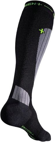 جوارب DISSENT GFX المضغوطة Dl عالية الأداء ومنخفضة الشكل مبطنة دافئة فوق الساق طوال اليوم من صوف ميرينو للتزلج in Kuwait