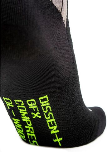 جوارب DISSENT GFX المضغوطة Dl عالية الأداء ومنخفضة الشكل مبطنة دافئة فوق الساق طوال اليوم من صوف ميرينو للتزلج in Kuwait