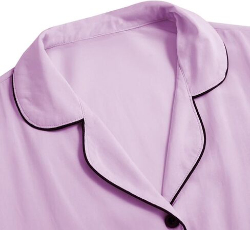 LYANER Women's Cotton Pajamas Set Buttons Short Sleeve Shirt with Shorts Set PJs Loungewear in Saudi Arabia