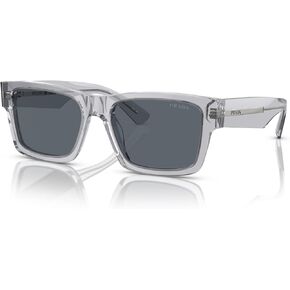 Prada Blue Rectangular Men's Sunglasses PR 25ZS U430A9 56 in Kuwait