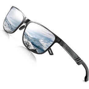 ANYLUV Mens Sunglasses Polarized Premium Al-Mg Metal Frame Sunglasses for Men Women Rectangle Style with UV Protection