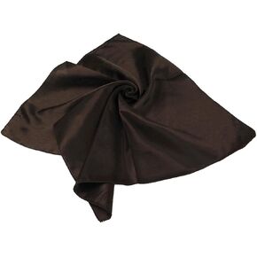 TrendsBlue Elegant Small Silk Feel Solid Color Satin Square Scarf 19.5"