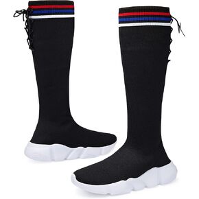 Santiro Women Knee High Boots Comfortable Knit Stretch Boots in Kuwait