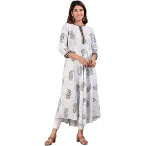 Yash Gallery Women's Rayon Tie Dye Print Anarkali Kurta