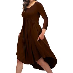 EASYDWELL Women Casual Loose Comfy Flowy T-Shirt Dress with Pockets
