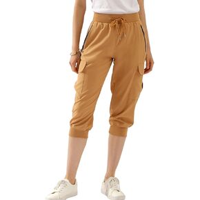 DOUBLJU Lightweight Hiking Capri Pants Sweatpants Women with Pockets Quick Dry Workout Cargo Joggers for Women with Plus Size in Saudi Arabia