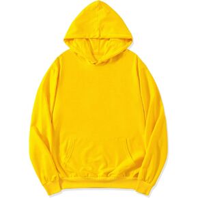 Lars Amadeus Men's Hoodie Sweatshirt Long Sleeves Soild Drawstring Pullover with Pocket