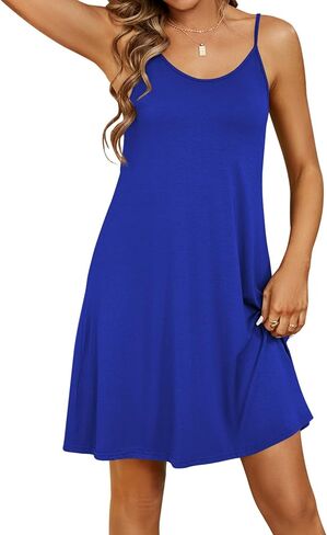 Naggoo Womens Summer Dresses 2024 Beach Cover Up Dress Sleeveless Mini Dress Sundress in Kuwait