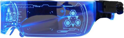 مستقبلية LED قناع نظارات USB قابلة للشحن 7 ألوان 4 طرق تضيء نظارات وامض قطعة واحدة درع للحزب in Kuwait