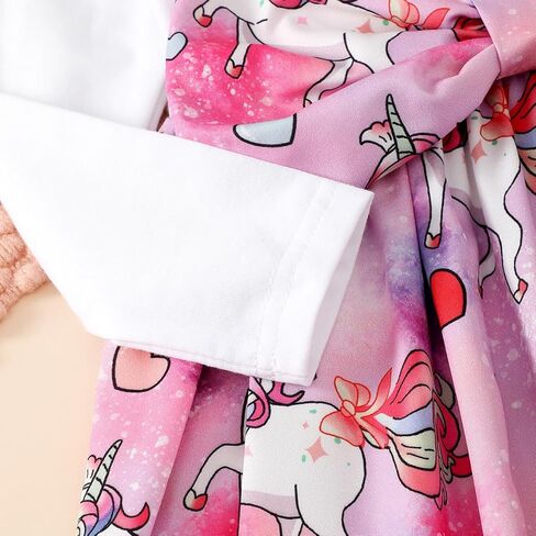 Honykids Toddler Girl Fall Winter Outfits Long Sleeve T-shirt Skirt Set Girls Overalls Clothes in Kuwait