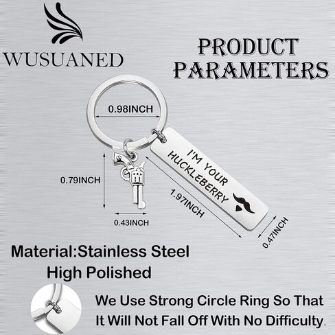 WUSUANED Huckleberry Movie Quote Keychain Western Movie jewelry Gift For Movie Fan in Saudi Arabia