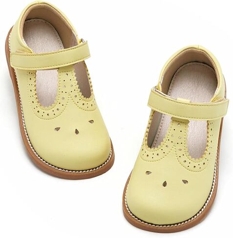 GINFIVE Toddler Girls Dress Shoes Little Kids Flats School Mary Janes Shoes in Kuwait