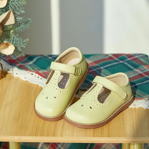 GINFIVE Toddler Girls Dress Shoes Little Kids Flats School Mary Janes Shoes in Kuwait