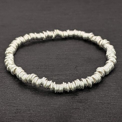 سوار مطاطي قابل للتعديل من الفضة الإسترلينية 925 للنساء من سيلفرلي in Kuwait