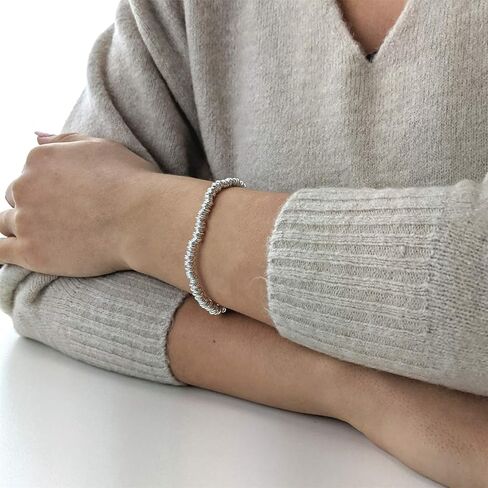 سوار مطاطي قابل للتعديل من الفضة الإسترلينية 925 للنساء من سيلفرلي in Kuwait