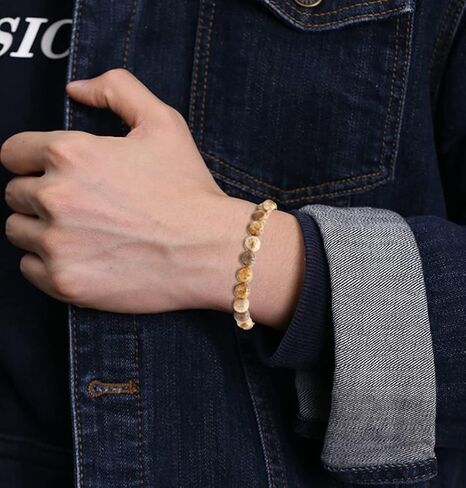 Jewdreamer 12 قطعة 8 مم سوار من الأحجار الكريمة شبه الكريمة شفاء كريستال حجر مطرز أساور للنساء والرجال للجنسين مجموعة أساور قابلة للتعديل من الخرز in Kuwait