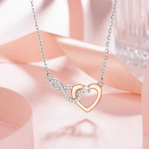 قلادة متدلية على شكل قلب من Lanqueen للبنات فضية مكعب زركونيا الحب بوصلة أنيقة مجوهرات للنساء مراهقات الأصدقاء in Kuwait